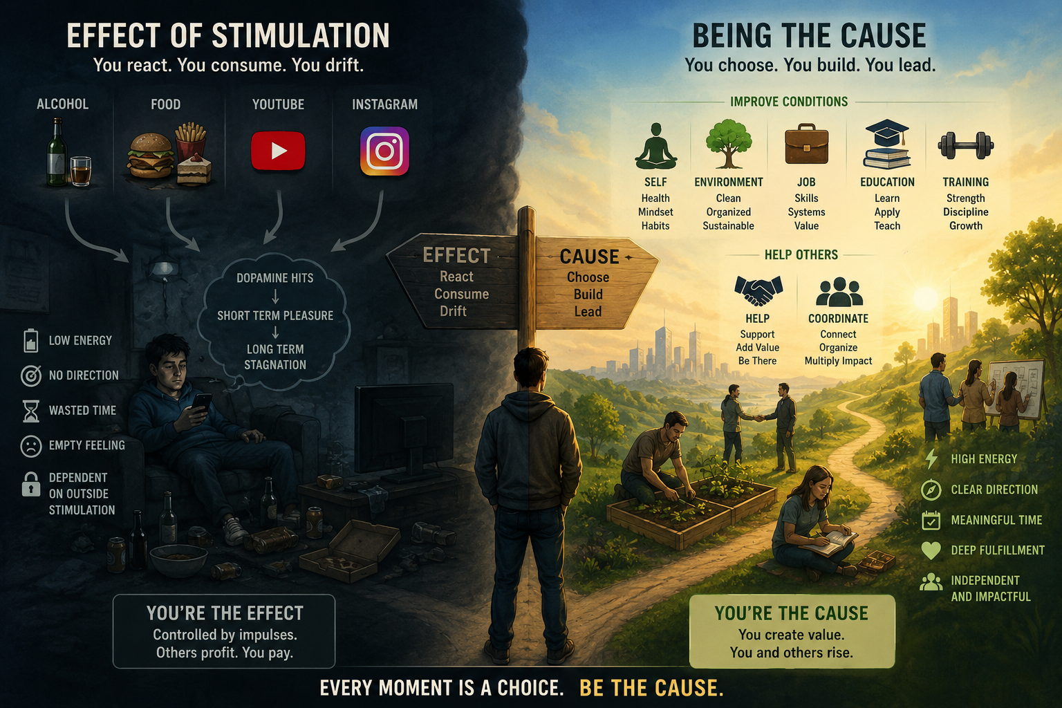 Being cause versus effect poster